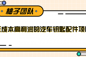 线下暴利赚钱生意，低成本高利润的汽车钥匙配件项目