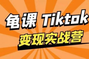 龟课·TikTok变现实战训练营线上第1期，多种变现模式，轻松赚美刀