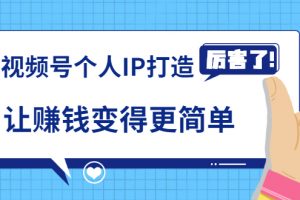 《视频号个人IP打造》让赚钱变得更简单，打开财富之门（视频课程）