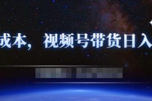 零基础视频号带货赚钱项目，0成本0门槛轻松日入300+【视频教程】