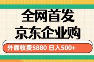 3月最新京东企业购教程，小白可做单人日利润500+撸货项目（仅揭秘）