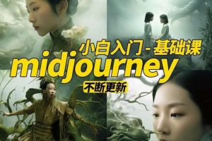 淘不掉学院·midjourney小白入门基础，​AI摄影+AI设计+AI绘画-AIGC作图