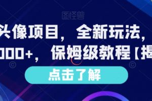 Ai漫改头像项目，全新玩法，单日收益1000+，保姆级教程【揭秘】