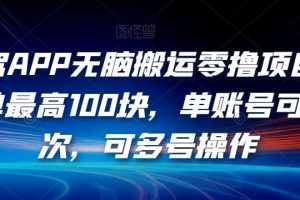 有驾APP无脑搬运零撸项目，一单最高100块，单账号可撸3次，可多号操作【揭秘】