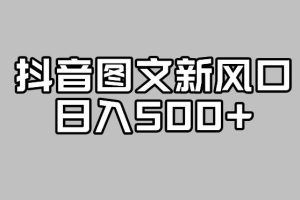 抖音图文最新风口，流量扶持非常高，日入500+【揭秘】