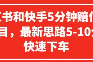 小红书和快手5分钟赔付100项目，最新思路5-10分钟快速下车【仅揭秘】