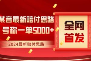 全网首发，2024最新抖音赔付项目，号称一单5000+保姆级拆解【仅揭秘】