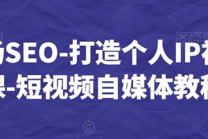 白杨SEO-打造个人IP视频课-短视频自媒体教程