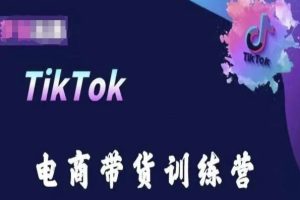 TikTok电商带货训练营，跟随时代潮流，跨境掘金