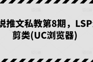 小说推文私教第8期，LSP混剪类(UC浏览器)