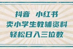 抖音小红书卖小学生教辅资料，操作简单，小白也能轻松上手，一个月利润1W+