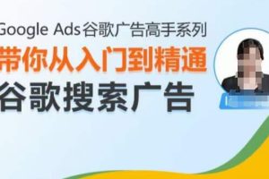 Google Ads谷歌广告高手 – 搜索广告，带你从入门到精通谷歌搜索广告